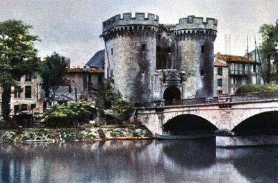 De stadspoort Porte de France, Verdun, september 1916 door Jules Gervais Courtellemont